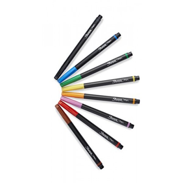 Sharpie Art Pens, Fine Point, Assorted Colors, Hard Case, 8 Pack ...