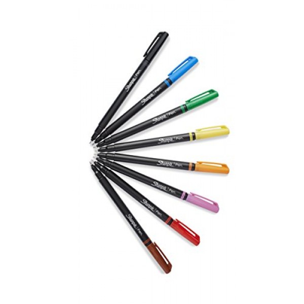 Sharpie Art Pens, Fine Point, Assorted Colors, Hard Case, 8 Pack ...