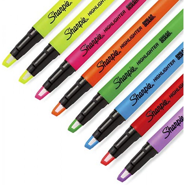 Sharpie Clear View Highlighter Stick, Assorted, 8 Pack 1966798