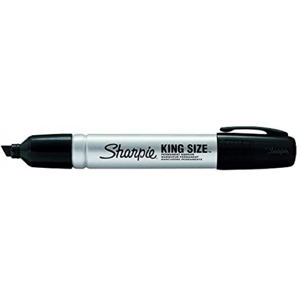 Sharpie King Size Permanent Markers, Chisel Tip Markers for Work a...