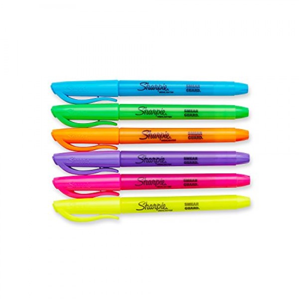 Sharpie Liquid Pocket Highlighters Assorted Colors, Chisel Tip Hig...