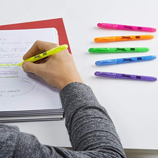 Sharpie Liquid Pocket Highlighters Assorted Colors, Chisel Tip Hig...
