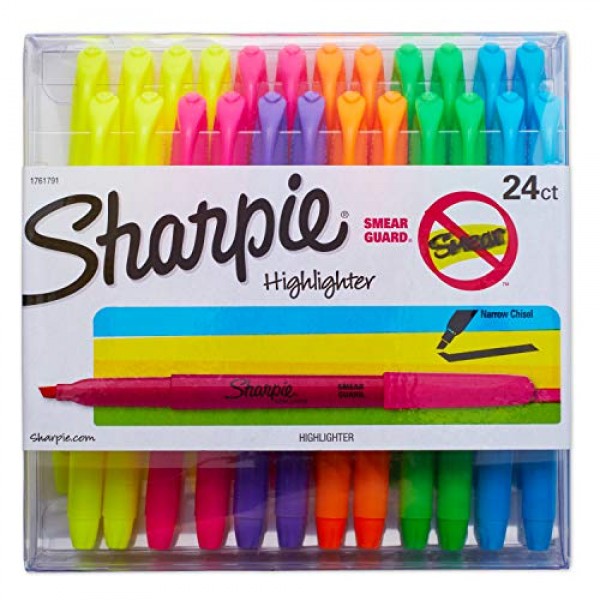 Sharpie Liquid Pocket Highlighters Assorted Colors, Chisel Tip Hig...