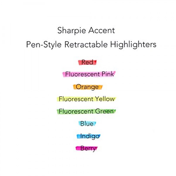 Sharpie Liquid Retractable Highlighters Assorted Colors, Chisel Ti...