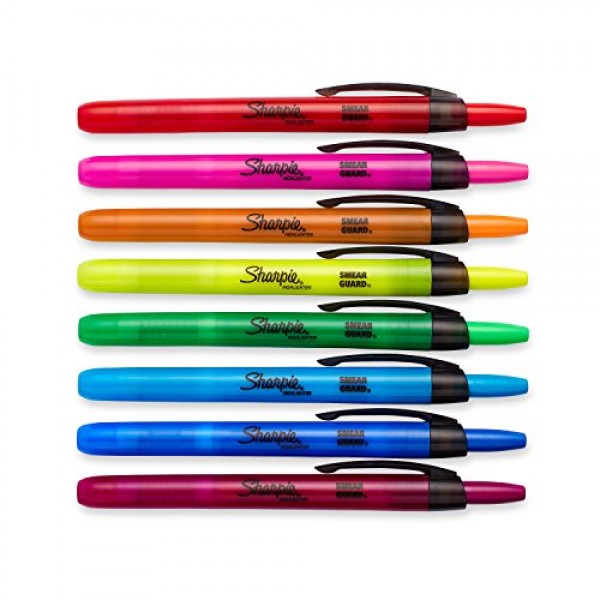 Sharpie Liquid Retractable Highlighters Assorted Colors, Chisel Ti...