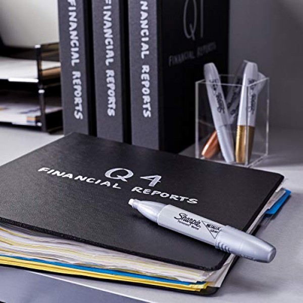 Sharpie Metallic Permanent Markers, Chisel Tip, Assorted Colors, 3...