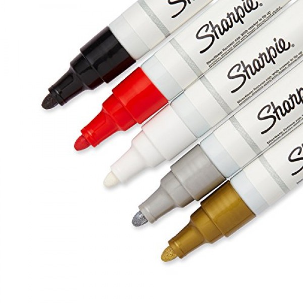 Sharpie Oil-Based Paint Markers, Medium Point, Assorted & Metallic...