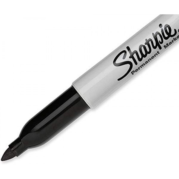 Sharpie Permanent Markers, Fine Point, Black, 2 Boxes of 12 Total ...