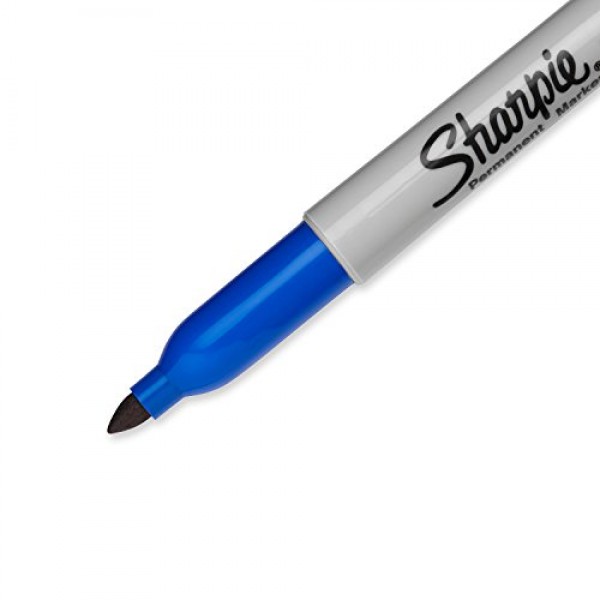 Sharpie Permanent Markers, Fine Point, Blue, 2-Pack 1765449