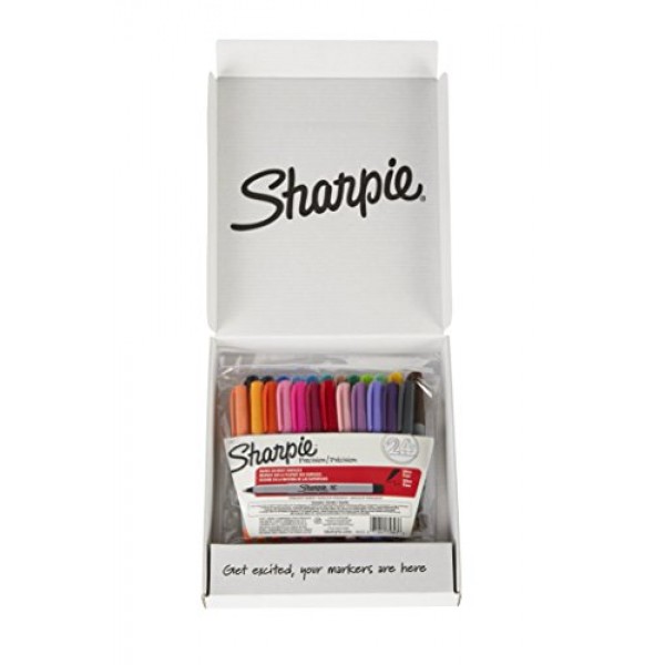 Sharpie Permanent Markers, Ultra Fine Point, Assorted Colors, 24-C...