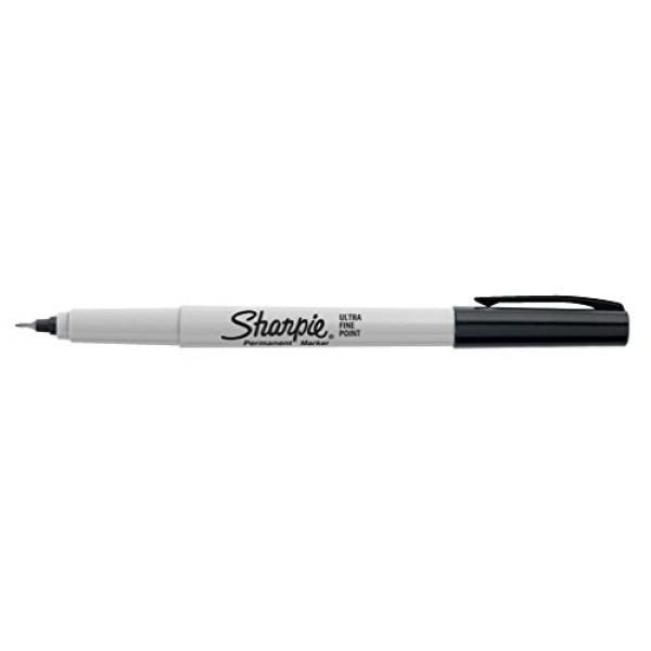 Sharpie Permanent Markers, Ultra-Fine Point, Black, 24-Count