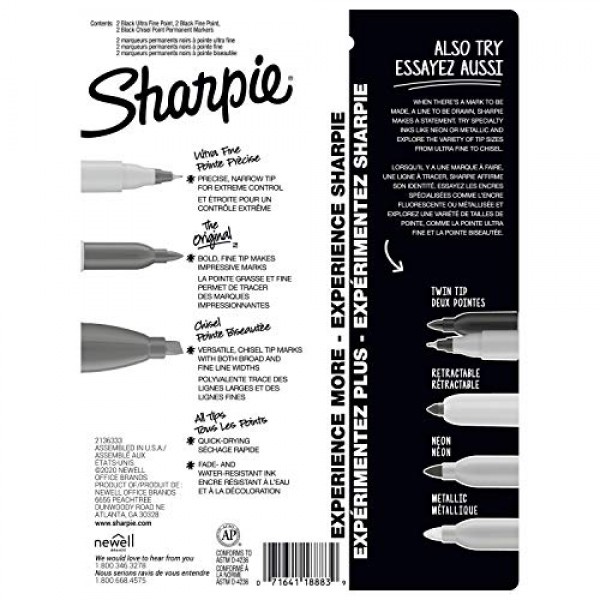 Sharpie Permanent Markers Variety Pack, Featuring Fine, Ultra Fine...