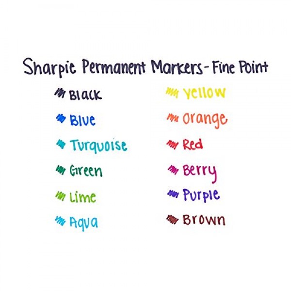 Sharpie Retractable Permanent Markers, Fine Point, Black, 3 Count