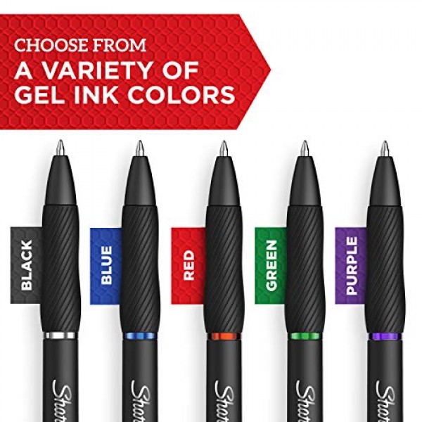 Sharpie S-Gel, Gel Pens, Medium Point 0.7mm, Black Ink Gel Pen, ...