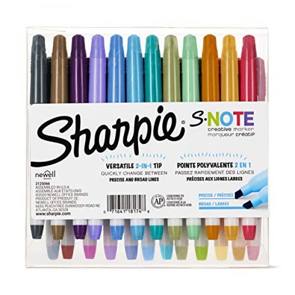 Sharpie S-Note Creative Markers, Highlighters, Assorted Colors, Ch...