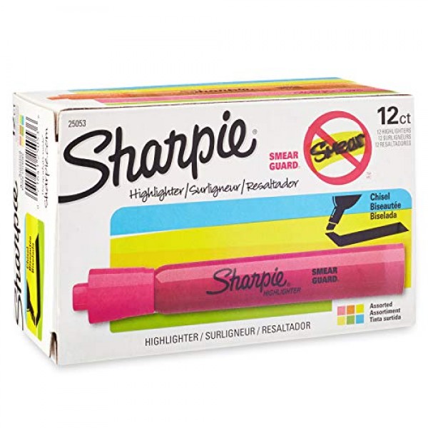 Sharpie Tank Highlighters Assorted Colors, Chisel Tip Highlighter ...