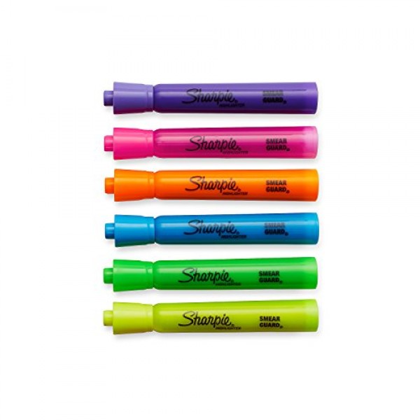 Sharpie Tank Highlighters Assorted Fluorescent Colors, Chisel Tip ...