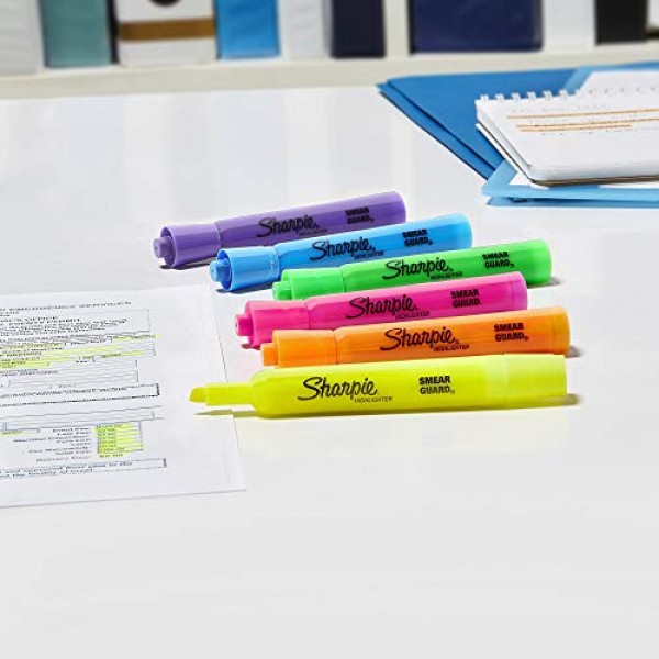 Sharpie Tank Highlighters Assorted Fluorescent Colors, Chisel Tip ...