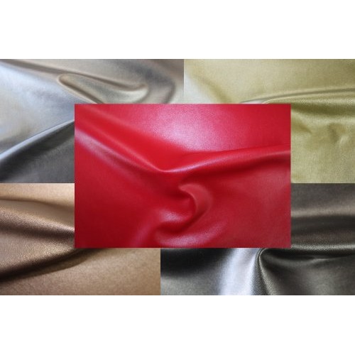 2-Way Stretch Black Faux Leather Fabric By The Yard
