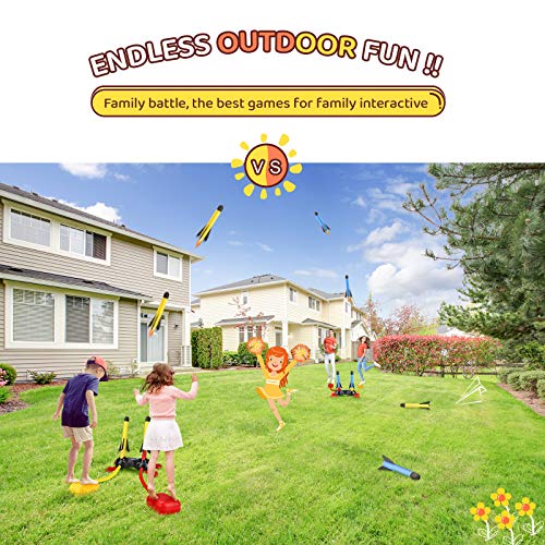 SHAWE Rocket Launcher Toy, Outdoor Jump Dueling Launcher Rockets f...