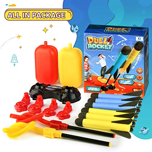 SHAWE Rocket Launcher Toy, Outdoor Jump Dueling Launcher Rockets f...