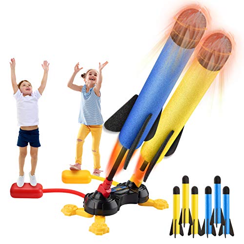 SHAWE Rocket Launcher Toy, Outdoor Jump Dueling Launcher Rockets f...