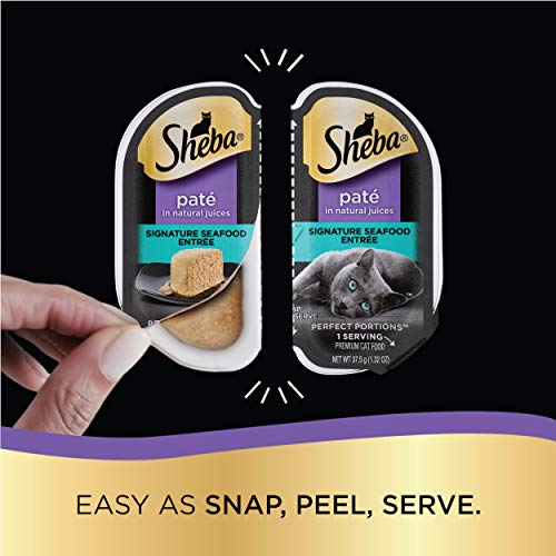 SHEBA PERFECT PORTIONS Paté Wet Cat Food Trays 24 Count, 48 Servi...