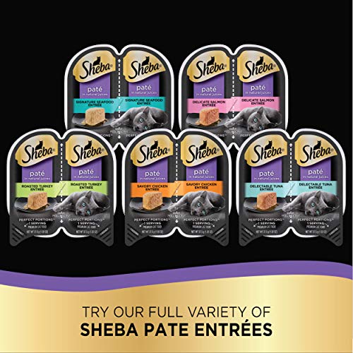 SHEBA PERFECT PORTIONS Paté Wet Cat Food Trays 24 Count, 48 Servi...