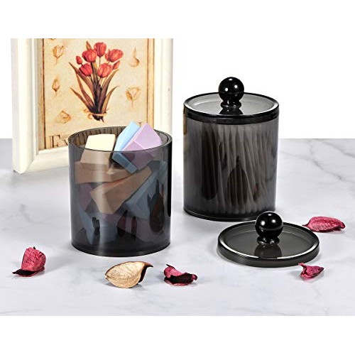 SheeChung 4 Pack Plastic Acrylic Bathroom Vanity Countertop Canist...