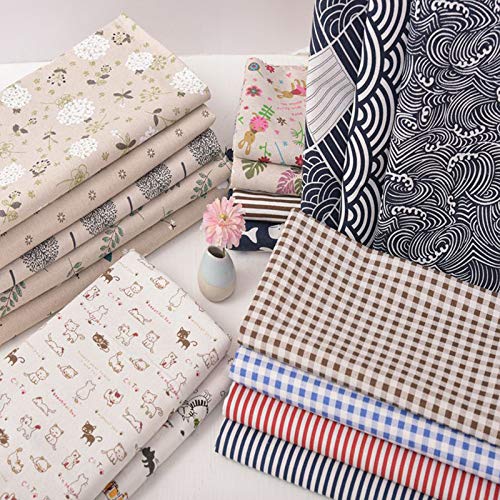 Sheicon Cotton Linen Blend Fabric by The Yard 60 Wide Floral Prin...