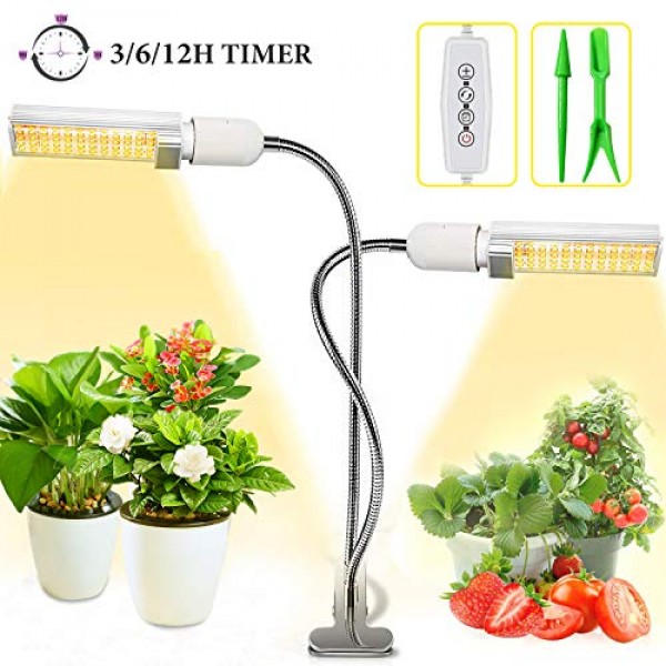 LED Grow Light for Indoor Plant Replitel 45W 88 LEDs Sunlike Full White 