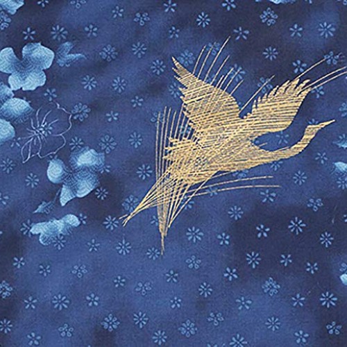 Asian Quilting, Sewing Fabric - Hoffman Zen Garden - Flying Cranes...