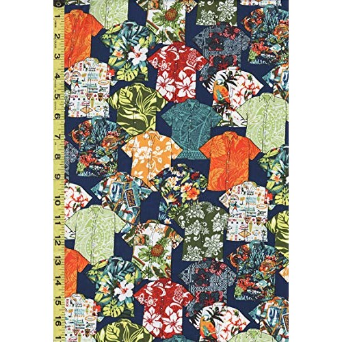 Asian Quilting Sewing Fabric - Novelty - Aloha Shirts - CM19-19 - ...