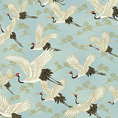 Japanese, Asian, Quilting, Sewing Fabric - Quilt Gate - 1000 Crane...