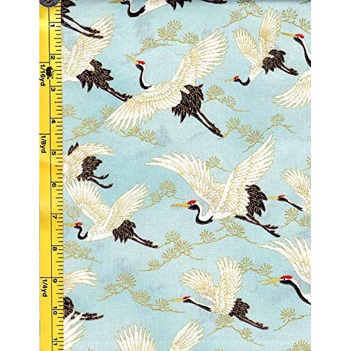 Japanese, Asian, Quilting, Sewing Fabric - Quilt Gate - 1000 Crane...