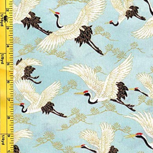 Japanese, Asian, Quilting, Sewing Fabric - Quilt Gate - 1000 Crane...