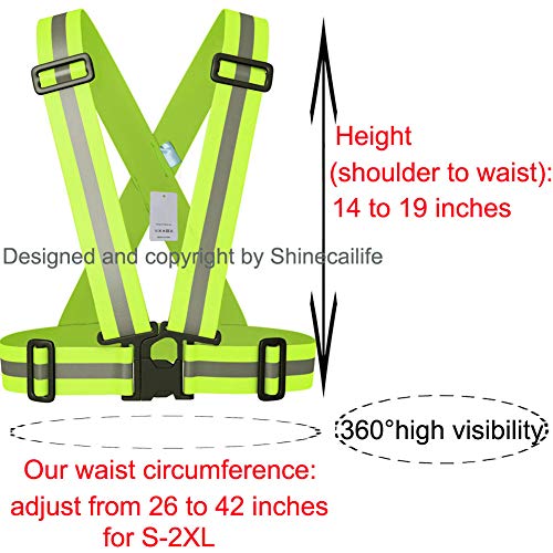 Shinecailife Adjustable Safety Reflective Vest,for Running,Constru...
