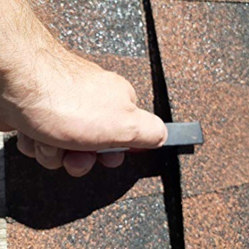 ShingleShock Roof Shingle Installer Roofing Tool, Steel Black, Rub...