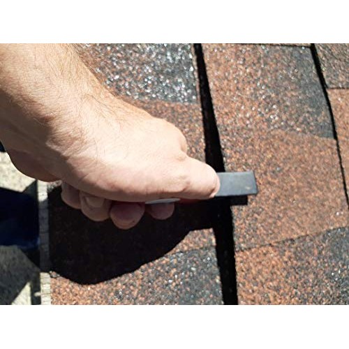 ShingleShock Roof Shingle Installer Roofing Tool, Steel Black, Rub...