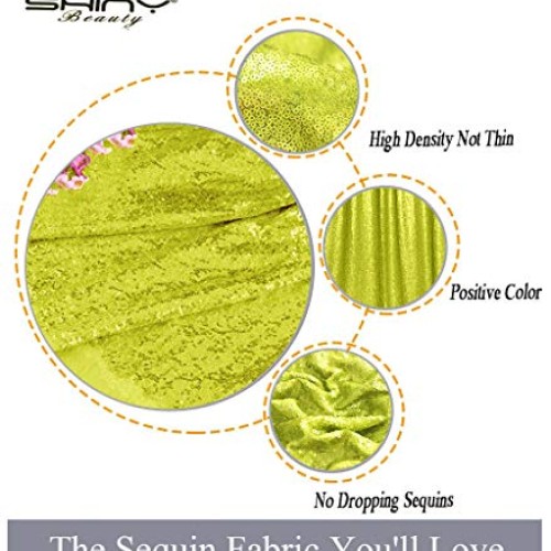 3 Feet 1 Yards-Lime Green-Sequin Fabric-by The Yard, Sequin Fabric...