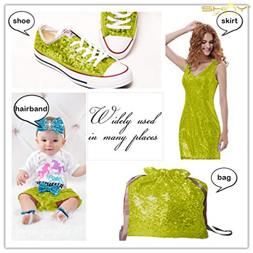 3 Feet 1 Yards-Lime Green-Sequin Fabric-by The Yard, Sequin Fabric...