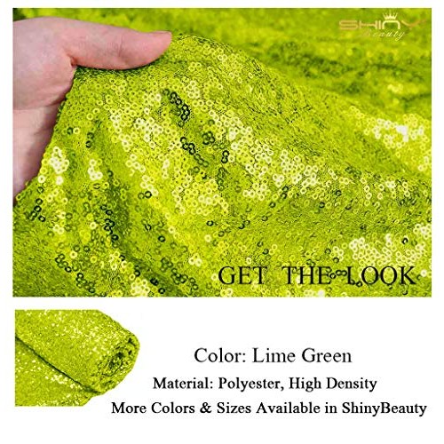 3 Feet 1 Yards-Lime Green-Sequin Fabric-by The Yard, Sequin Fabric...