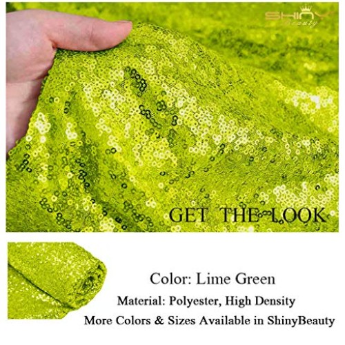 3 Feet 1 Yards-Lime Green-Sequin Fabric-by The Yard, Sequin Fabric...