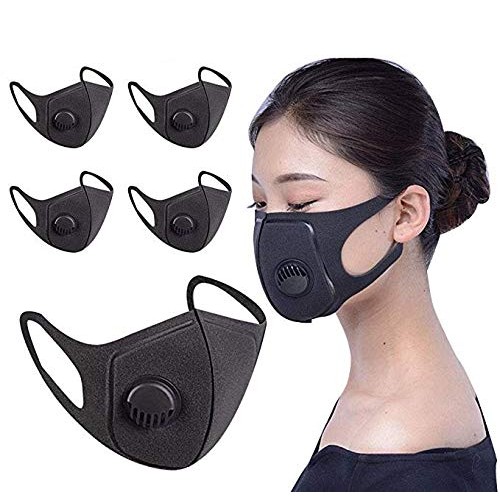 5 Pack Face Protective with Breathing – Washable, Reusable – Prote...