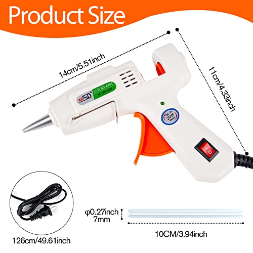 SHJADE Hot Glue Gun with 30 Glue Sticks, Fast Preheating Hot Melt ...