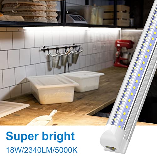 SHOPLED LED Shop Light 2FT, 18W 2340LM 5000K Daylight White, V Sha...