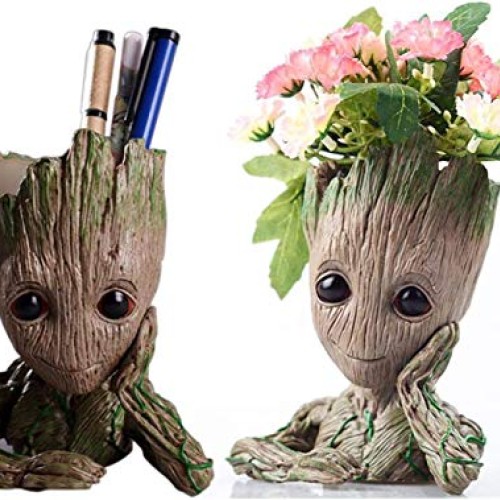 SoB Baby Groot Pen Holder, Flowerpot Perfect for Tiny Succulent Pl...
