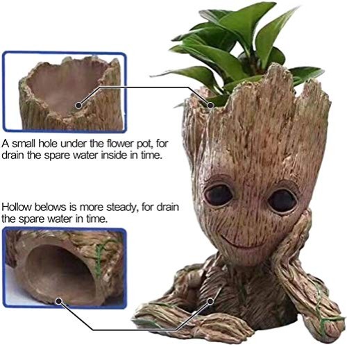 SoB Baby Groot Pen Holder, Flowerpot Perfect for Tiny Succulent Pl...