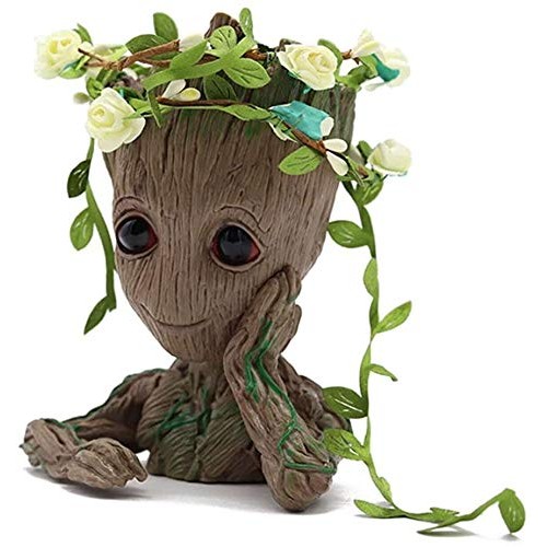 SoB Baby Groot Pen Holder, Flowerpot Perfect for Tiny Succulent Pl...