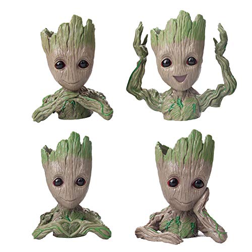 SoB Flowerpot Treeman Baby Groot Succulent Planter Cute Green Plan...